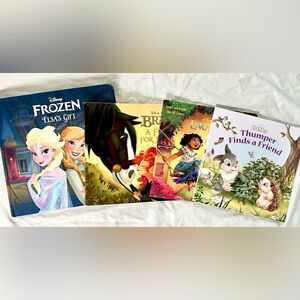 Disney Kids Book Lot Frozen Brave Encanto Thumper Bunny Picture Books